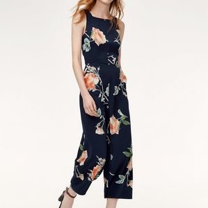 Wilfred navy floral ecoulement jumpsuit (size 6)
